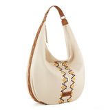 Wrangler Aztec Embroidered Large Hobo Bag - Beige