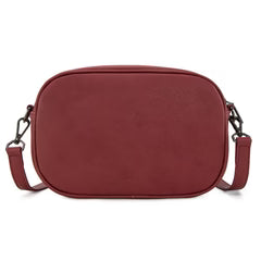 Wrangler Sherpa Aztec Canvas Crossbody - Burgundy