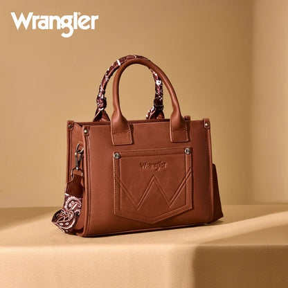 Wrangler Braided Paisley Bandana Tote Bag - Brown