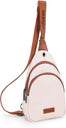 Wrangler Sling Bag/Crossbody/Chest Bag Dual Zippered Compartment - Beige