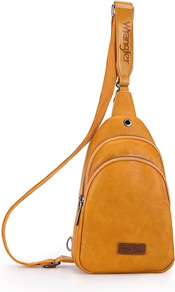 Wrangler Sling Bag/Crossbody/Chest Bag Dual Zippered Compartment - Yellow