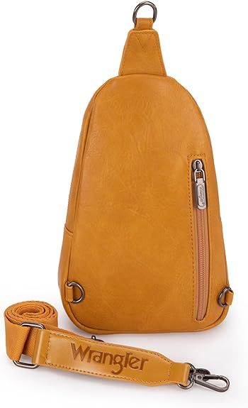 Wrangler Sling Bag/Crossbody/Chest Bag Dual Zippered Compartment - Yellow