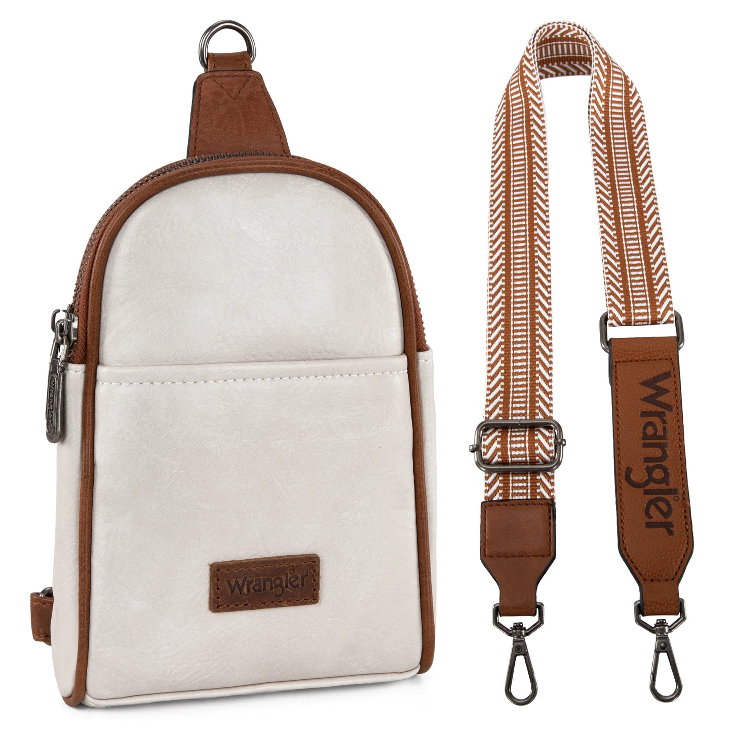 Wrangler Ladies Crossbody Bag Beige-Brown