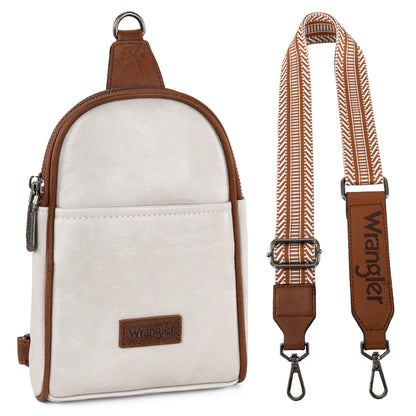 Wrangler Ladies Crossbody Bag Beige-Brown