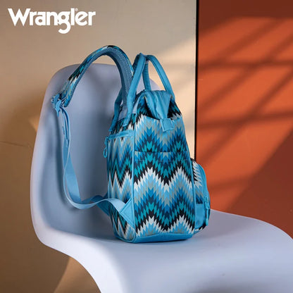 Wrangle Aztec Printed Callie Backpack/Diaper Bag - Jean