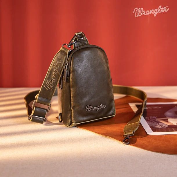 Wrangler Ladies Sling Bag/Crossbody/Chest Bag - Green