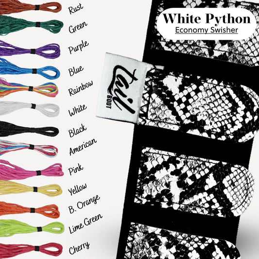 The Tail Boot- White Python - BOOT ONLY