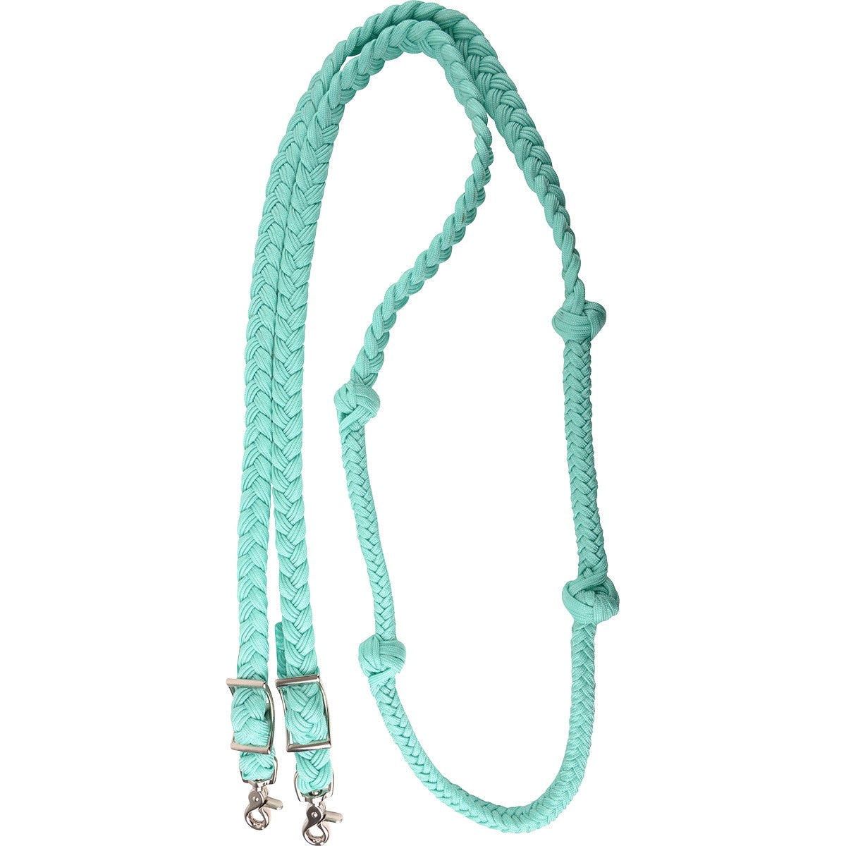 Martin Saddlery- Braided Barrel Rein with Knots- Mint