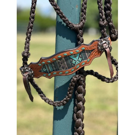 Schulz Equine Braided Bronc Rope Halter - MAVERICK- CLEARANCE