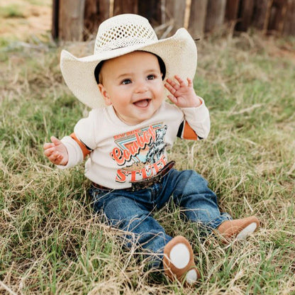 CLEARANCE - Shea Baby Busy Doing Cowboy Stuff Graphic LS Onesie/ LS Shirt