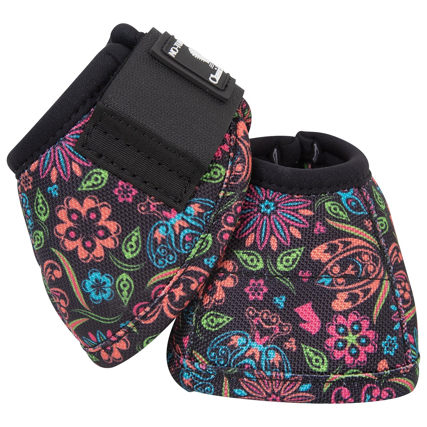 Classic Equine Dyno Turn Bell Boots - Neon Flower