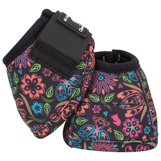 Classic Equine Dyno Turn Bell Boots - Neon Flower