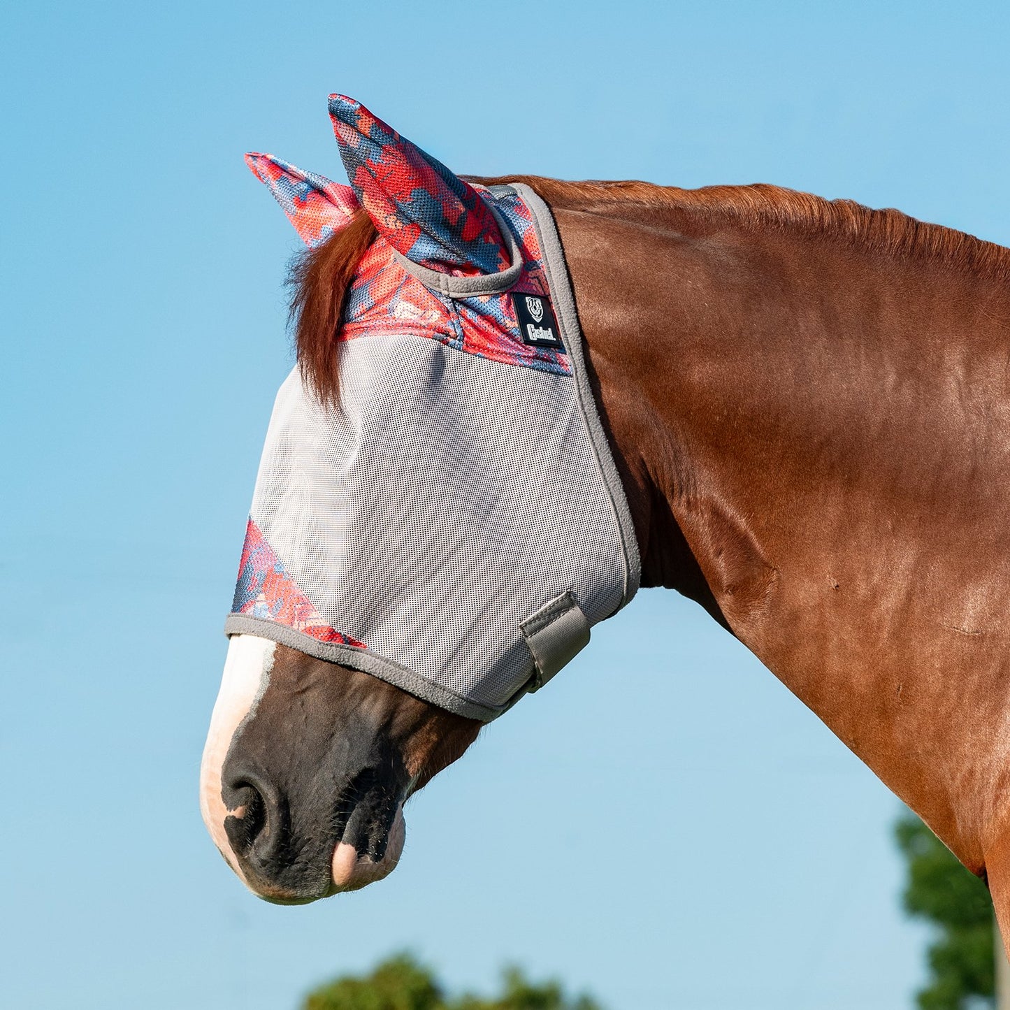 Cashel Crusader Fly Mask - Standard with Ears - Patchwork