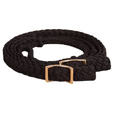 Mustang Manufacturing Braided Barrel Reins - Black