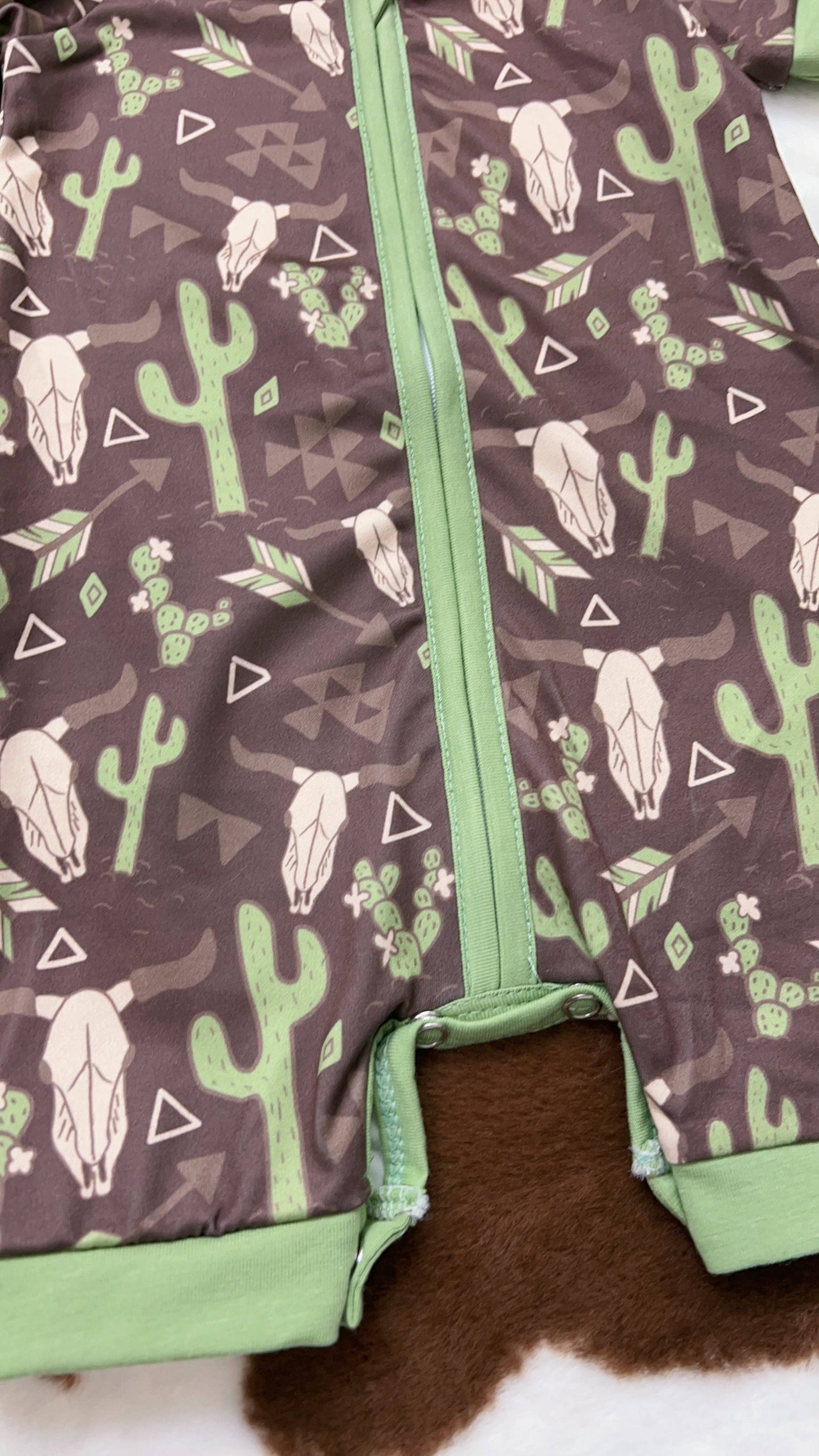 Baby Boy ¨Cactus & Bull Skull¨ Romper