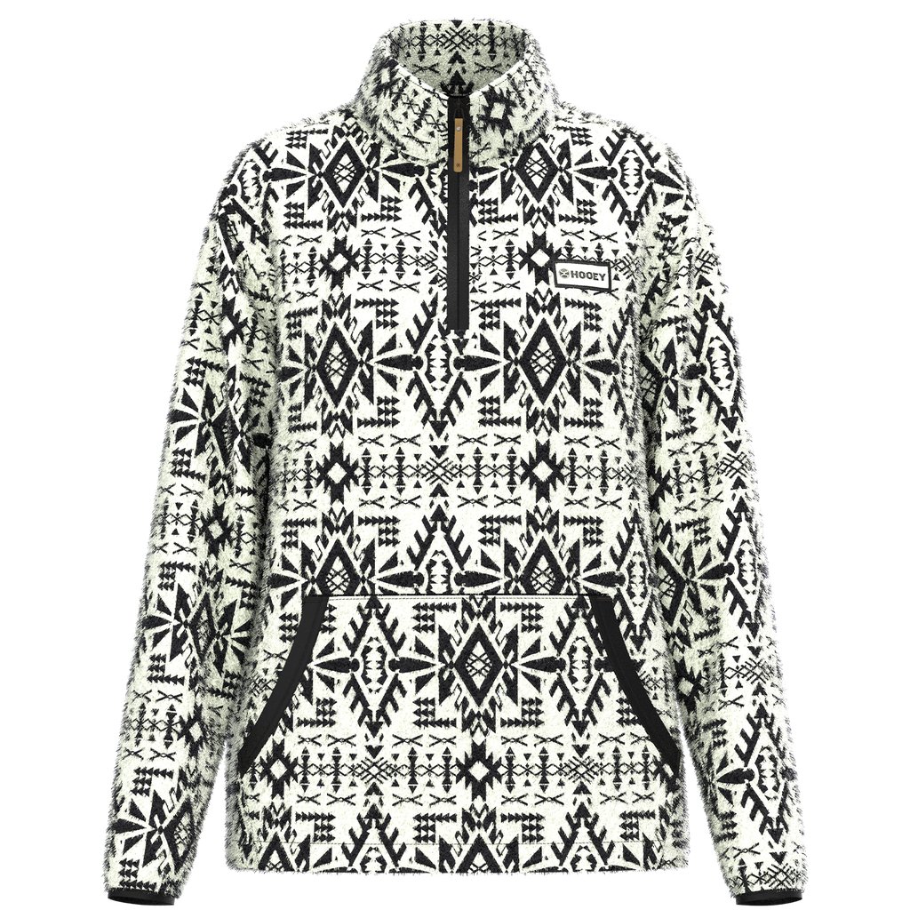 Girlś  Hooey Youth Fleece Pullover - Kodi White/Black