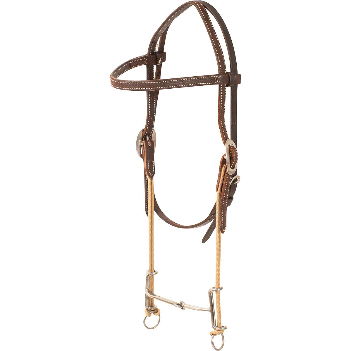 Classic Equine- Loomis Browband Headstall and Draw Gag Bit with Smooth Bar