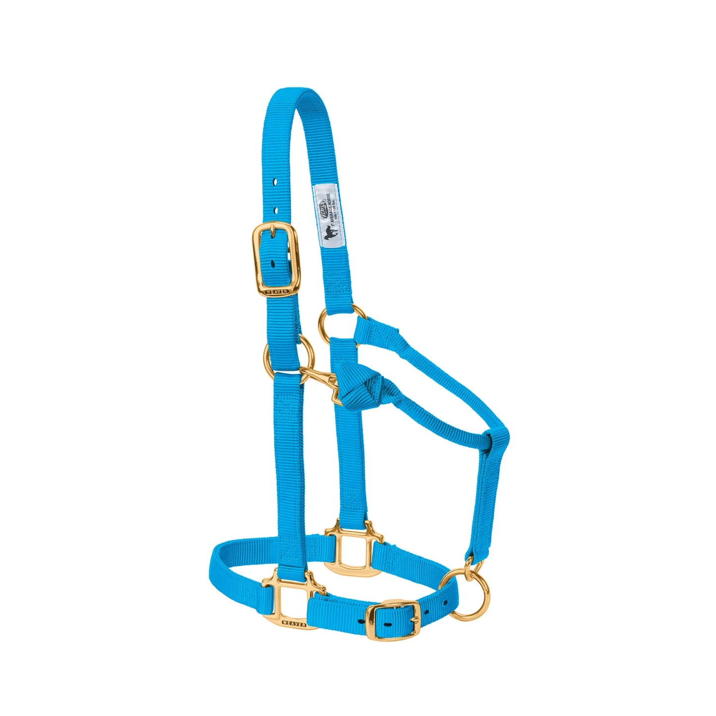 Weaver Original Nylon Adjustable Chin and Throat Snap Halter, 1" - Hurricane Blue