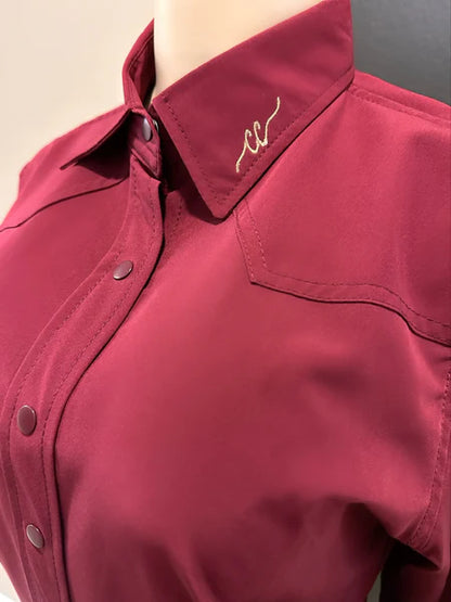 MAROON CC Western Long Sleeve