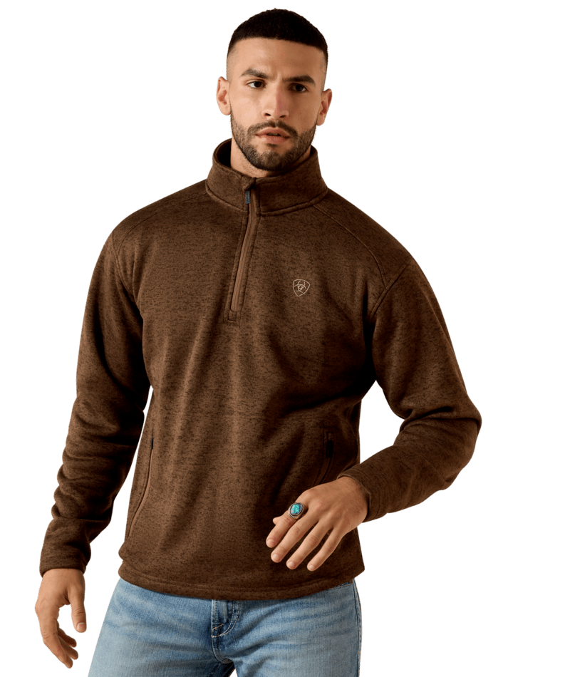 Ariat - Mens - Caldwell 1/4 Zip Sweater - Carafe