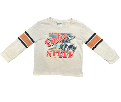 CLEARANCE - Shea Baby Busy Doing Cowboy Stuff Graphic LS Onesie/ LS Shirt