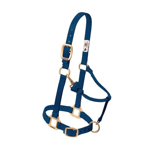 Weaver Original Nylon Adjustable Chin and Throat Snap Halter, 1" - Navy