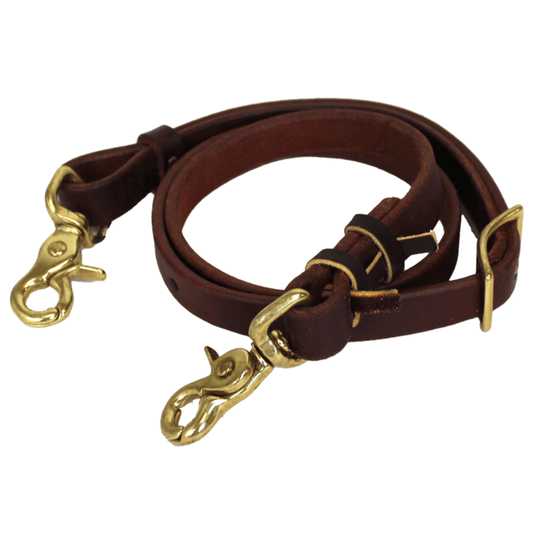 Harness Leather Tie Down Strap  - 3/4", Dark Oiled