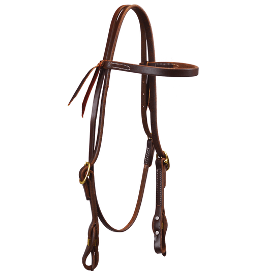 Browband - 5/8" Harness Leather w/ Quick Change, Dark Oil