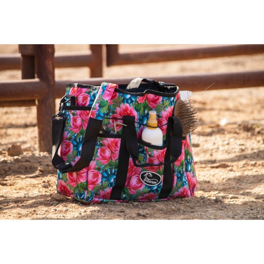 Schulz Equine Grooming Tote - Turquoise Floral