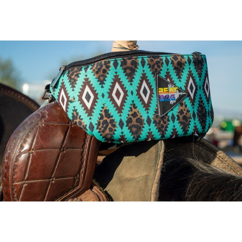 Schulz Equine Beat Bag - Turquoise Leopard Aztec