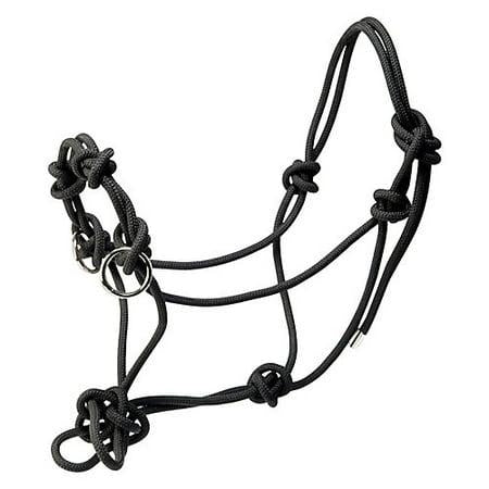 Mustang Manufacturing Basic Poly Side Pull Rope Training Halter Black