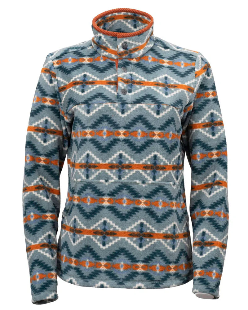 Outback Trading Company Women's Delaney Henley Fleece Pullover - Rust