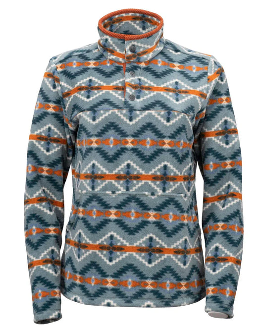 Outback Trading Company Women's Delaney Henley Fleece Pullover - Rust