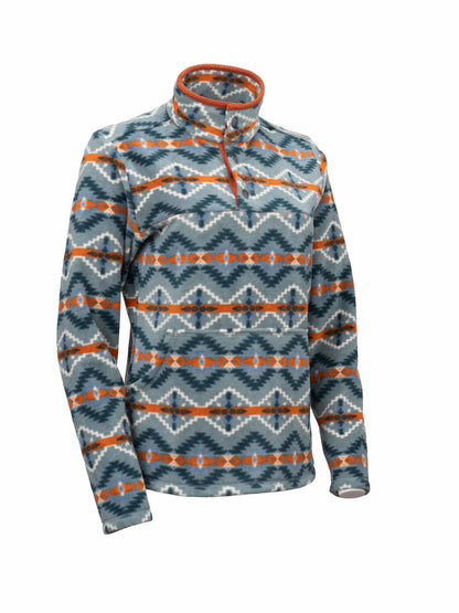 Outback Trading Company Women's Delaney Henley Fleece Pullover - Rust