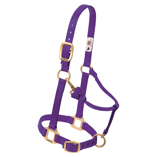 Weaver Original Nylon Adjustable Chin and Throat Snap Halter, 1" - Purple