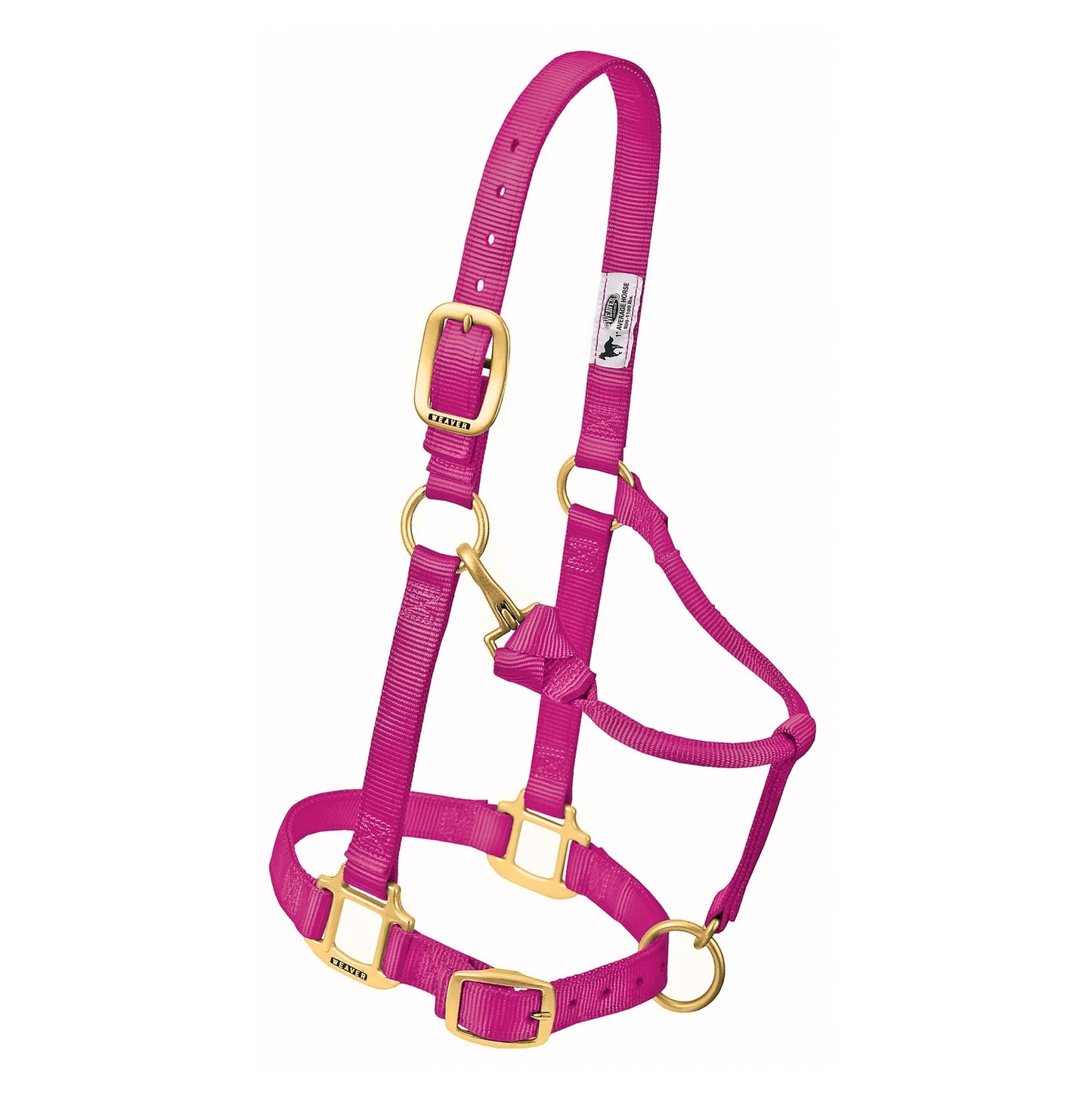 Weaver Original Nylon Adjustable Chin and Throat Snap Halter, 1" - Raspberry