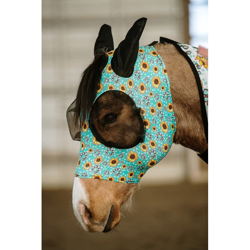 Schulz Equine Fly Mask - Sunflower Squash Blossom