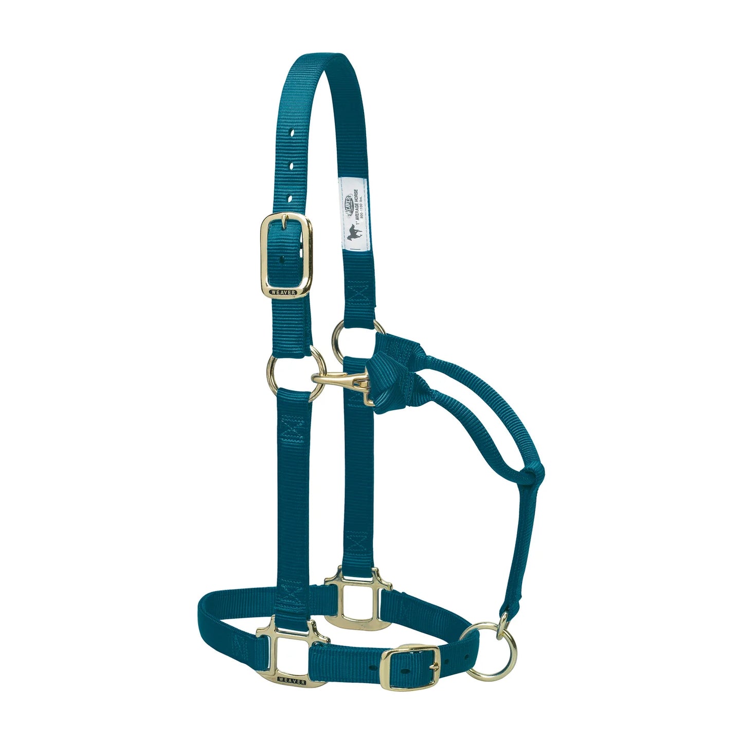 Weaver Original Nylon Adjustable Chin and Throat Snap Halter, 1" - Teal