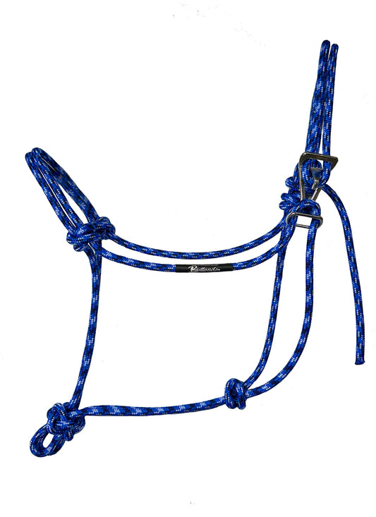 Hookin' Halter - Rope Halter Quick Release CLEARANCE - Tricolor Blue