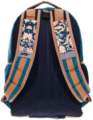 Hooey - Backpack - Ox, Teal / Tan Body with Multi Color Floral Print on Pocket