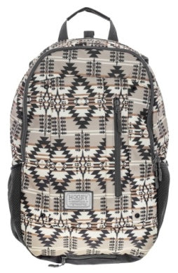 Hooey - Backpack - Rockstar Charcoal/Tan Aztec Pattern All Over w/ Charcoal Accents