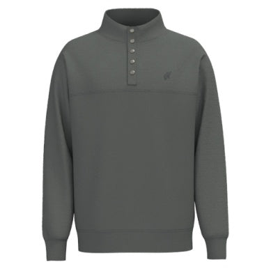 Hooey - Stevie, Men's Steel Grey Pullover with Grey / Charcoal Aztec Quilting Pattern Across Chest