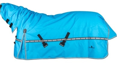 Classic Equine 10 K Hooded Blanket - 1200 D, 300 g - Aloha Blue