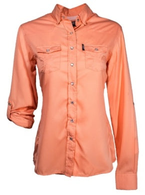 Hooey - "Sol" Ladies Long Sleeve Pearl Snap Shirt - Nectar Pink