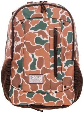 Hooey - Backpack - Rockstar Brown/Green Camo Pattern All Over w/ Brown Accents