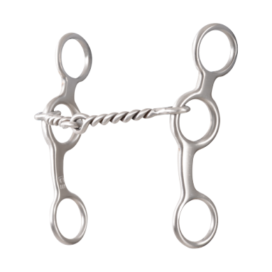 Classic Equine - Performance Ring Gag Shank Bit with Twisted Wire - 5 1/2 in gag