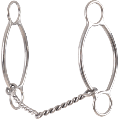 Classic Equine Carol Goostree Simplicity Ring Shank Barrel Bit w/ 2 Piece Twisted Wire Mouthpiece