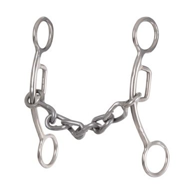 Classic Equine Carol Goostree Delight Shank Gag Barrel Bit w/ Chain Mouthpiece